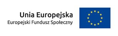 Logo Uni Europejskiej - z dopiskiem Europejski Fundusz Społeczny